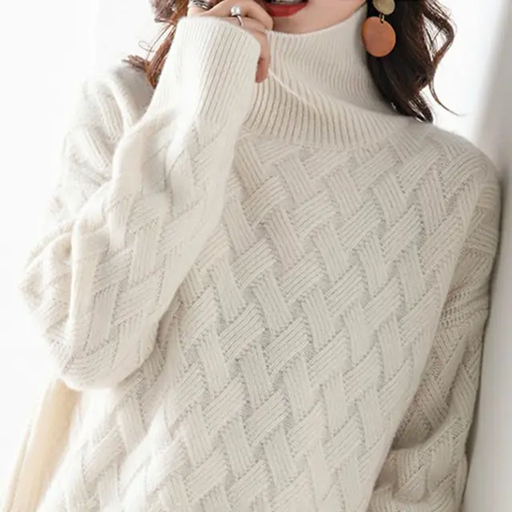 Agnes Sweater | Cable Knit Turtleneck Pullover - Nore & Co